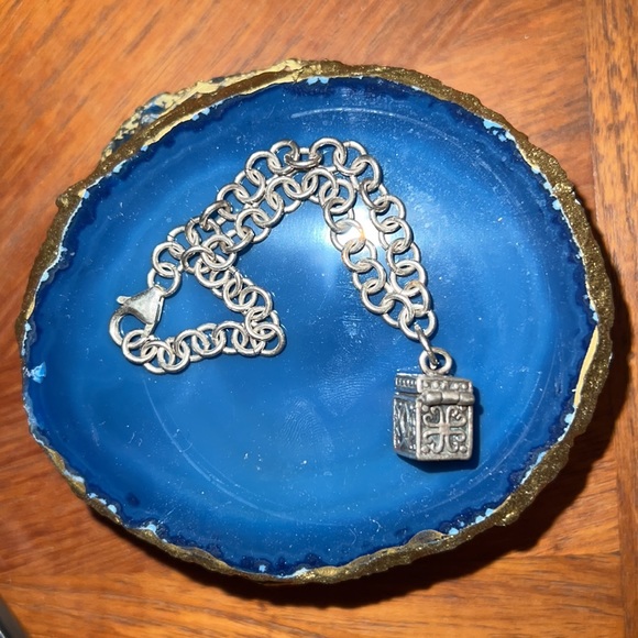 Silver 925 Bracelet With Prayer Box Charm - Picture 1 of 10